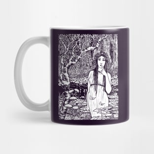 Woman in a Magical Forest (for dark clothing) Mug